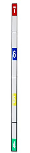 BankSupplies Height Measuring Wall Tape - 1 ½” W x 36” H - Removable Adhesive Backing Strip - Durable Vinyl Material - White Background & Black Letters - Height Measurement for Adults