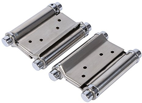 Fydun Industrial 2Pcs 3'' Inch Double Action Spring Hinge, Stainless Steel, Stainless Steel Finish, for Swing Doors