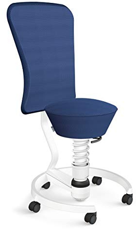 aeris Swopper Air – Ergonomischer Hocker mit extra weicher Polsterung – Bürohocker höhenverstellbar mit Rollen –Sitzhocker für einen gesunden Rücken, Feder Standard