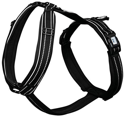 Sprenger Y-Geschirr reflektierend I gepolstert mit weichem strapazierfähigen Neopren I fellschonend und ergonomisch angepasst | schwarz, L