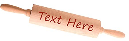 Dinikally Personalisierte Gravierte Namensnachricht Woodenroll Pin Benutzerdefinierte Holz Nudelholz Geschenk FÜR Mama Frau (sty1)