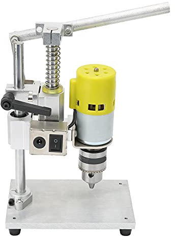 Perceuse de Table, 4000-9000r/min, Course réglable de 40 mm, Mini Banc de perçage à Vitesse Variable pour réparation pour Bricolage pour ménage(Réglementation européenne)