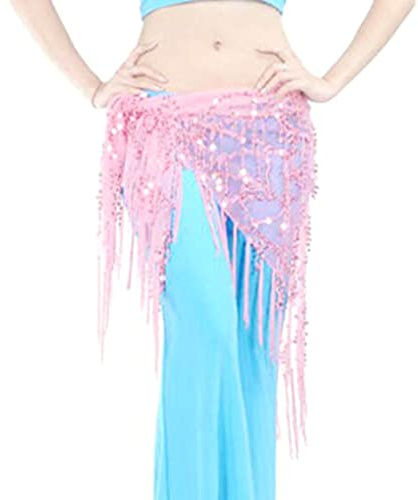 Ventre Dance Hand Foulard Décorations Accessoires Bellydance Taille de la chaîne de Danse Costume Costume Beauty Wayband Performance, Rose