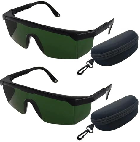 JTgugu 2 Pièces Lunettes de Protection pour Laser Vert - Sécurité pour Niveau Rotatif et Multiligne, Améliore la Visibilité du Faisceau - Boîte Incluse