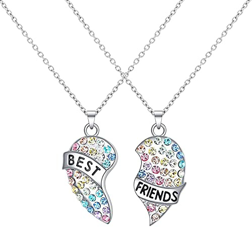 Tonsee Accessoire Best Friends Kinderkette Good Friends Freundschaftskette Kreatives halbes Herz Zubehör Tierzahn Halskette (Camouflage-a, One Size)