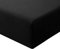 RUIKASI Lenzuolo con Angoli Matrimoniale - Oeko Tex Lenzuola Sotto con Angoli ed Elastico per Letto in Microfibra, 160x200 Nero