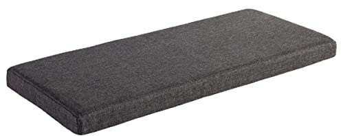 AFEBOO Bänkdyna, 2/3-sits för inomhus- och utomhusbruk, mjuk, tvättbar, halkfri sittdyna för trädgårdsbänk, hammock, uteplats, kök, matsalsbänk, gungstol, anpassbar (mörkgrå, 80 x 40 x 5 cm)