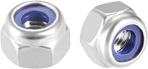 XYWHPGV M3 x 0,5 mm Sechskantmuttern mit Nyloneinsatz, Edelstahl 316, glatte Oberfläche, Packung mit 20 Zoll(505cb 17b41 7d4f6 2743a 8aa7e e294c
