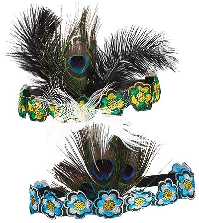 FRCOLOR 2stücke Haarband Party Haarschmuck Masken Kopfschmuck Retro Stil Kopf Accessoire Für Mädchen Dekoration