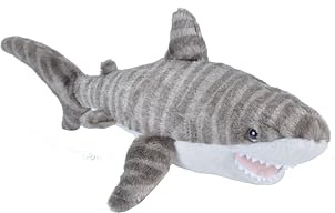 Wild Republic Cuddlekins Eco Mini Tiger Shark, Stuffed Animal, 8 Inches, Plush Toy, Fill is Spun Recycled Water Bottles, Eco Friendly