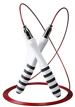 Seilspringen Sprungseil Seilspringen Spezielles Drahtseilspringen Geschwindigkeitstraining Haushalts-Fitnessgeräte Jump Rope (Color : Black, Size : 300cm)