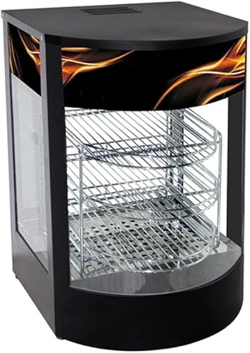Commercial Hot Food Display Case, Countertop Electric Bakery Warmer, 3 Layers Steamer Bun Bread Warming Machine, Foods Preserver, with Front Curved Glass and Rear Door, Catering