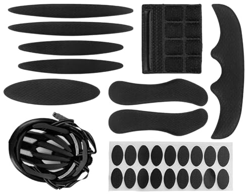 Lhbwhiz kit imbottitura casco da bicicletta,imbottitura universale per casco in schiuma per bicicletta,imbottitura di ricambio per in spugna(nero)