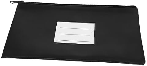 HAPINARY Pu Leder Geldtasche Mit Reißverschluss Multifunktionaler Geldbeutel Für Bargeld Und Schecks Strapazierfähige Banktasche Mit Kartevorrichtung Robuster Organizer Für Belege Und Münze