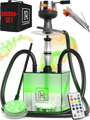 Set de Cachimba Completo Portátil con Bolsa y Accesorios Premium – Cabezal con HMD, Boquilla, Tubo de Inmersión de Aluminio, Difusor y Base de Acrílico