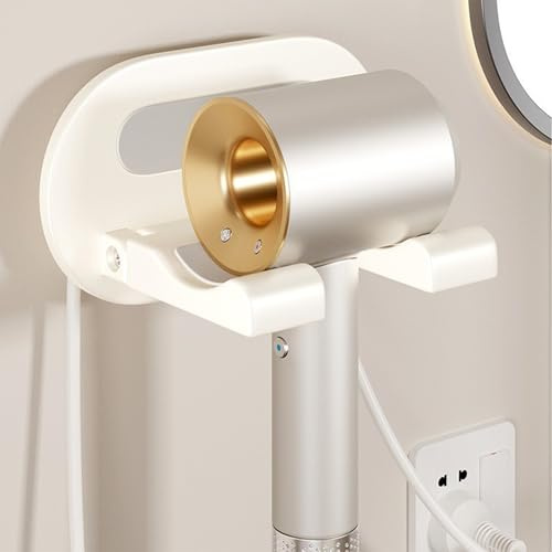 Veki Porta Phone Bagno da Muro, Porta Phon per Asciugacapelli, Grigio | Porta Asciugacapelli Universale Senza Foratura, Supporto Phon da Parete Adesivo, Supporto Asciugacapelli per Bagno