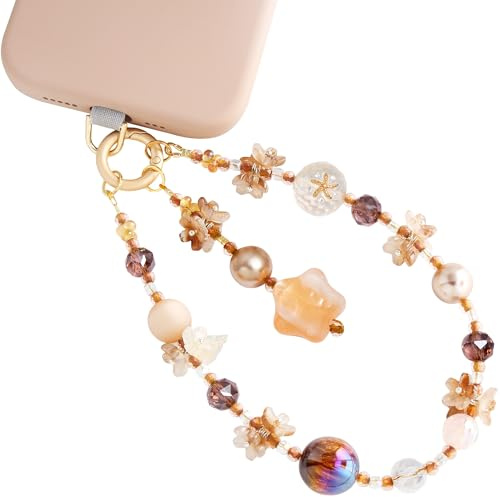 POSADINA Phone Charm for Women, Anti-Theft Phone Wrist Strap, Hands-Free & Detachable Cellphone Lanyard Chain with Tether Tab