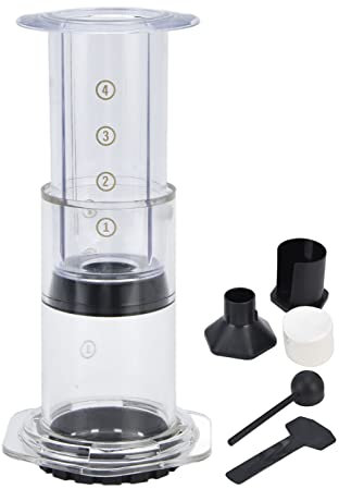 Cafetière à piston portable 4 tasses avec infusion par immersion, en polypropylène léger pour la maison et les voyages, avec 350 filtres inclus