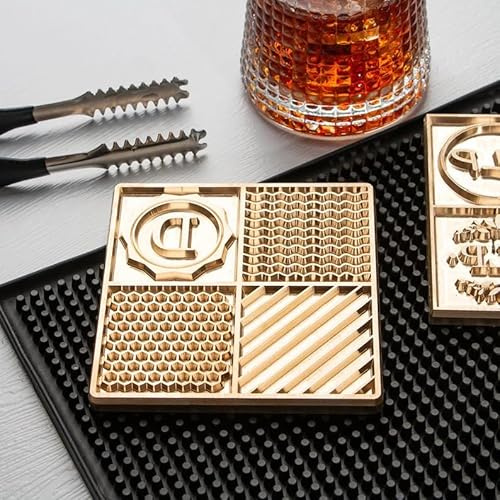 Eiswürfelform mit individuellem Logo – individueller Eiswürfelstempel, Messing-Stempelpräger für klare Eiswürfel, Whiskeyform, Würfelstempel, Geschenk für Barkeeper