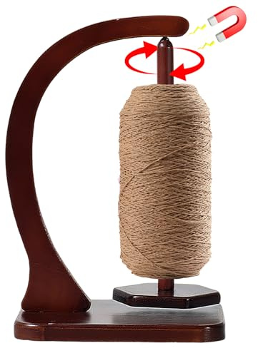 Caossuixin Wollabwickler, Magnetischer Wollwickler, 360° Wollhalter Drehbar, Wollhaspel Rotierender Wollknäuelhalte, Wollhalter, Garnhalter Wolle für Häkel- und Strickzubehör-Geschenke(Retro-Farbe)