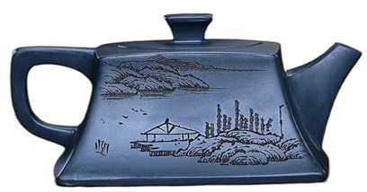 Set Con Teiera Set Di Teiere Set Da Tè Kungfu, Teiera In Argilla Fatta A Mano 300 Ml, Vaso Per La Salute, Elegante Collezione Sifang, Tianqingni Set Da Tè Portatile