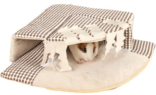 Générique Chinchilla säng - Ferret säng, små djursängar, hamstersängar, lekleksaker med tofs, hamster igelkottshus för små husdjur skäggiga drakar illrar livsmiljö vardagsrum hörn