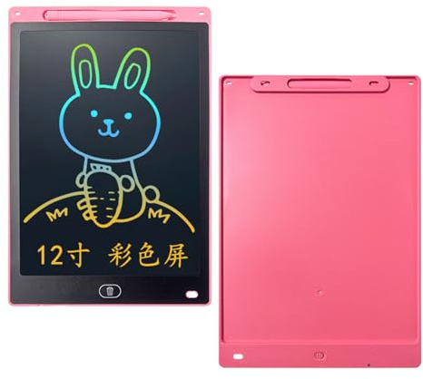 2PCS Tableta de Escritura LCD 12 Pulgadas, Tablero de Dibujo Electrónico, Colorida Pizarra Tableta Electrónica Gráfica Pizarra Infantil Juguete Juego de Regalo Cumpleaños para Niñas y Niños