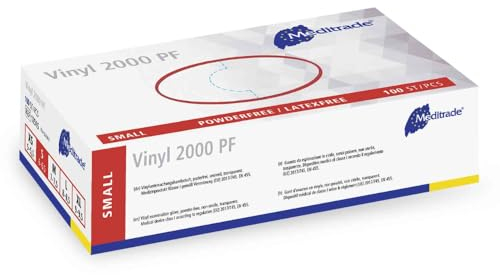 Vinyl-Handschuh 2000 PF 300 Stück (3 Boxen à 100 Stück) (S)