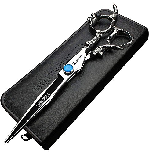 7/8-inch Personalized Scissors Salon Hairstyle Scissors Stainless Steel Hair Styling Tools (7-inch Flat Shear-C)