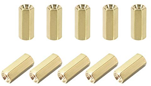 sourcing map 50Stk. M2,5x11mm Buchse Buchse PCB Motherboard Abstandhalter | Ständer, Messing