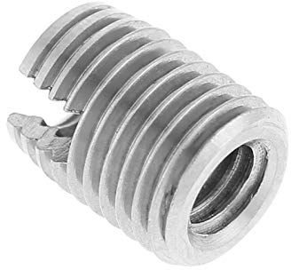 20 piezas inserto roscado autorroscante M4 x 8 mm tornillo ranurado autorroscante tuercas de inserción de rosca de acero inoxidable para reparación helicoidal