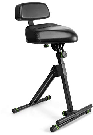 Gravity FM SEAT1 BR - Taburete de altura ajustable con pie y respaldo