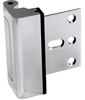 One Piece of Aluminum Alloy Security Door Lock Reinforcement Dead Bolt Child Safety Door Lock Oxidized Silver Color