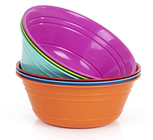 Mintra Home Snack Bowls (Small 6pk (600ml), Assorted) - 5.75inW x 2.25inH