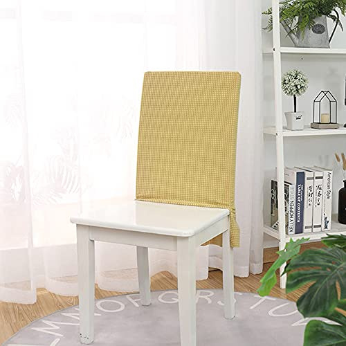 Bestenrose Stuhllehne Stuhlhussen Stretch Stuhlrückenabdeckung Jacquard Rückenlehnenbezug mit Rock Stretch Abnehmbare Waschbar Universal Stuhlhussen Rückenlehne für Esszimmer Hotel (Creme, 2er Set)