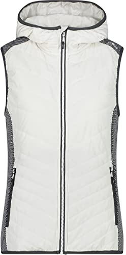 CMP Damen Hybrid Hoodie Weste, b.co Gesso, 40