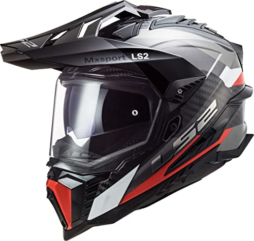 LS2, Motocross Helm EXPLORER CARBON FRONTIER Titanium Red, XXL