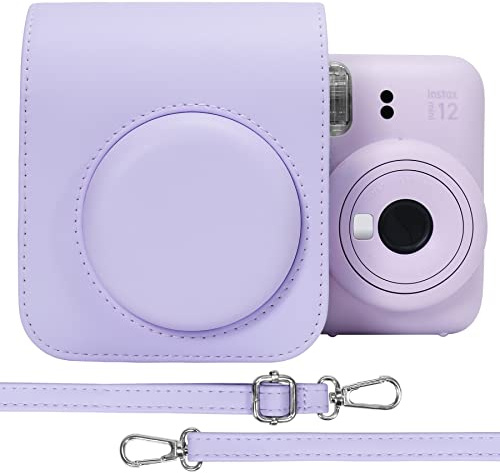 Aenllosi Travel Case for Fujifilm Instax Mini 13/12/11, Lilac Purple, PU | Fit for Fujifilm Instax Mini 13/12/11, Protective Storage Case, Shockproof and Dustproof Storage, Easy Carrying Storage
