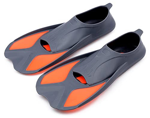 Trainingsschwimmflossen 1 Paar Schwimmflossen Größe 30-37 Kurze Flossen Tauchschuhe Tauchen Schwimmausrüstung ( Color : Gray orange XXXXS )