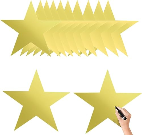Yeooa Doppelseitig gestanzter Papierstern-Ausschnitt Dekoration Posterplattendekoration DIY personalisierte Dekoration für Hochzeitsparty-Zubehör (Gold,Eine Größe)