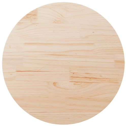 vidaXL Tischplatte Massivholzplatte Holzplatte Ersatztischplatte Holz Platte für Esstisch Couchtisch Gartentisch Ø90x2,5cm Massivholz Kiefer