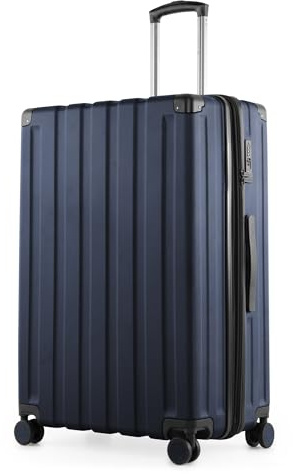 Hauptstadtkoffer Q-Damm - Großer Hartschalenkoffer, TSA, 4 Rollen, Check-In Gepäck mit 6 cm Volumenerweiterung, 78cm, 133 Liter, Dunkelblau