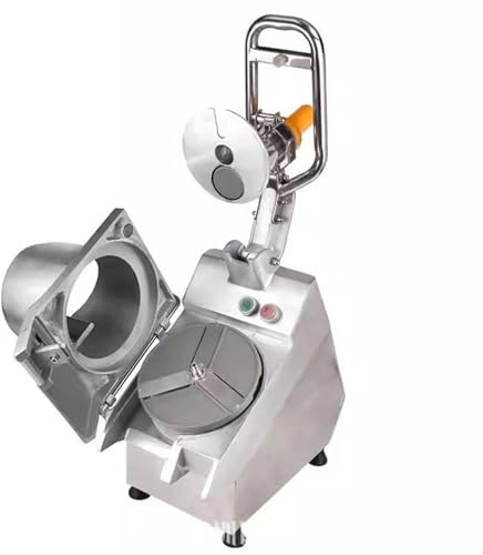 KHZKHC Rallador De Queso Eléctrico Comercial De 750 W, Cortadora Trituradora Eléctrica Profesional, Configuración del Cabezal De Corte 6 Piezas, para Frutas, Verduras, Quesos, Ensaladora