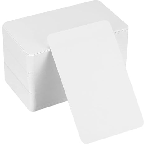 Leopacat 100er Weiße Papier Karten, 240 g/m² Format mit Runden Ecken,Dickes Weißes Kartonpapier,Unbedruckt für Blanko Bastel-Karten,Postkarten,DIY Dickes Papier,Bastelkarton in Ton-Papier 15 x 10 cm