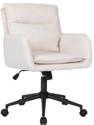 Home Deluxe Bürostuhl CORA 100 x 60 x 70 cm Webstoff Beige - Höhenverstellbar | Schreibtischstuhl, Chefsessel