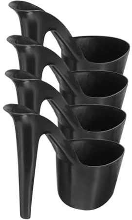 OFFSCH High Heel Blumentopf Kunststoff 4 Stück Damenschuhform Pflanzgefäß Modernes Design für Sukkulenten und Zimmerpflanzen Deko Kinderzimmer Bonsai Topf