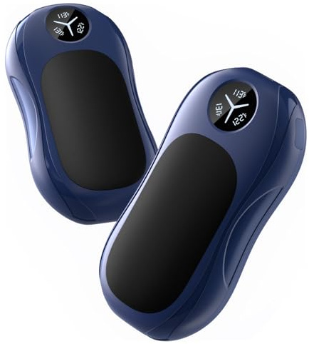 WHATOOK Magnetic Hand Warmers Rechargeable 2 Pack: Ultra Thin Portable Electric Hand Warmer, 2 in 1 Reusable Heater for Pocket Gloves, for Men Women Outdoor Camping Golf Hunting