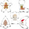 Lot de 5 Emporte Piece Noel, Grande Taille Emporte-Pièces en Acier Inoxydable, Emporte Piece Bonhomme Pain D'épice, Emporte-Pièces de Noël, pour Biscuits Gâteaux Pain D’épices