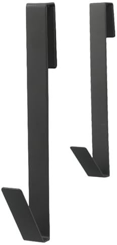 Pasdrucn 2 Crochets Pour Paroi De Douche, Crochets Pour Porte De Paroi De Douche, Porte-serviettes Pour Paroi De Douche Adaptés Aux épaisseurs De Verre De 1 à 2 Cm (Noir)