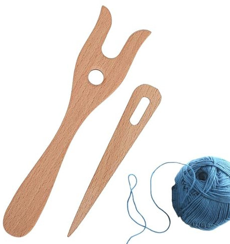 Strickgabel aus – Holzgabeln und Öhrnadel-Set | Strickgabel-Set | Nähen Lucet Flechten Gabel Häkeln | Nähen Lucet Flechten Gabel Häkeln | Nähen Lucet Flechten Gabel Haken